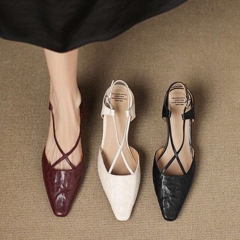 Authentic Leather Heels Velta