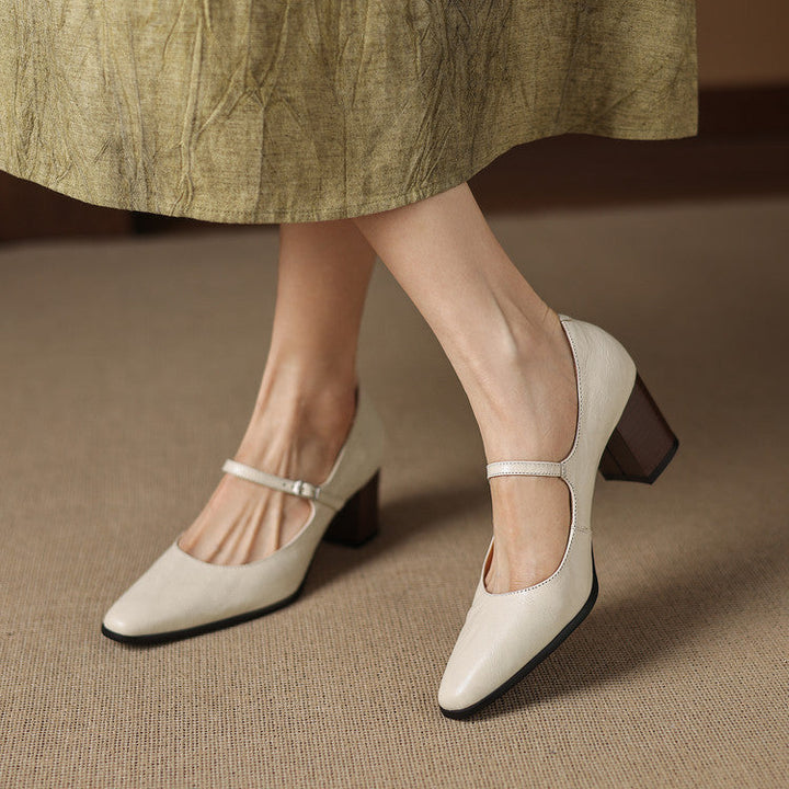 Authentic Leather Heels Veria