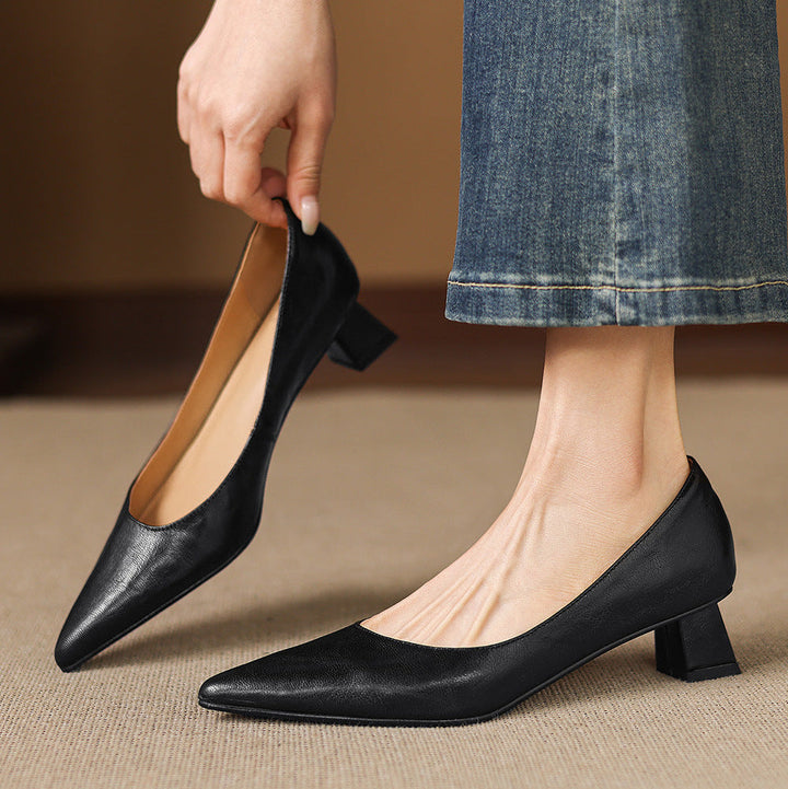 Genuine Leather Court Shoes Kregia