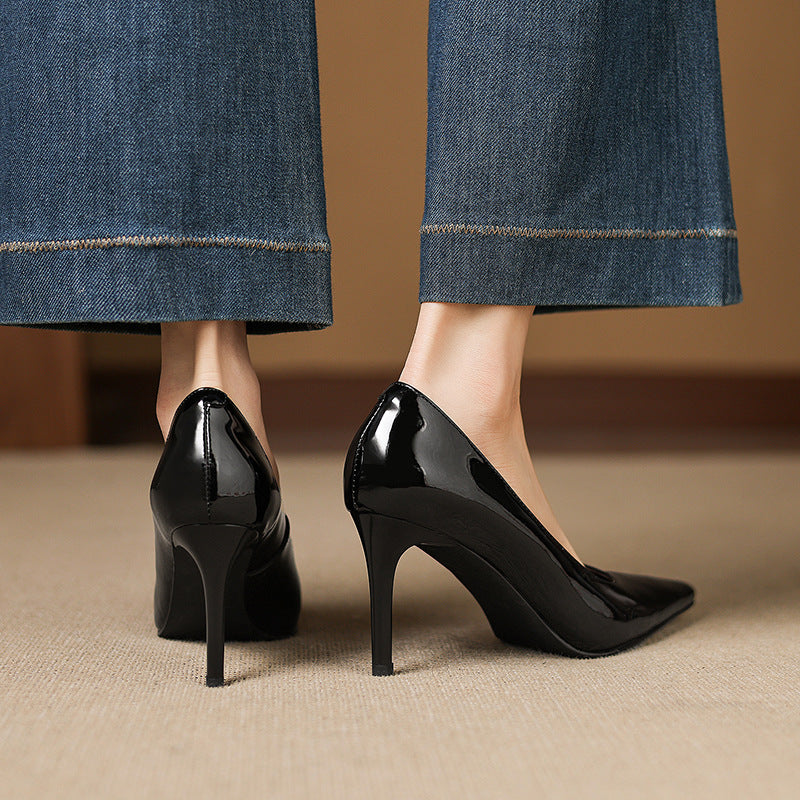 Authentic Leather Stiletto Heels Evron
