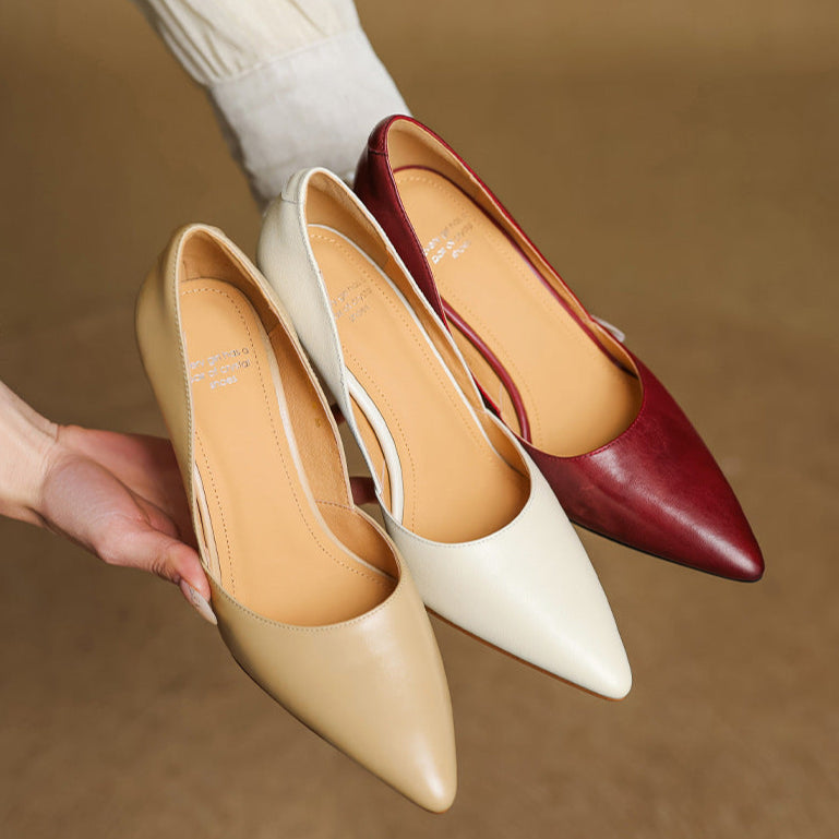 Authentic Leather Heels Liana