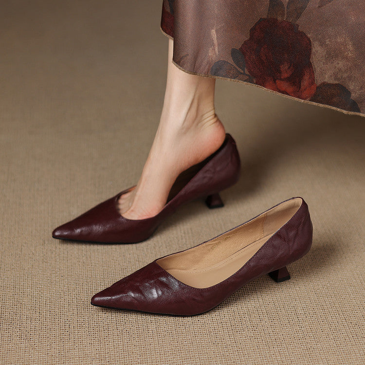 Authentic Leather Court Shoes Elar
