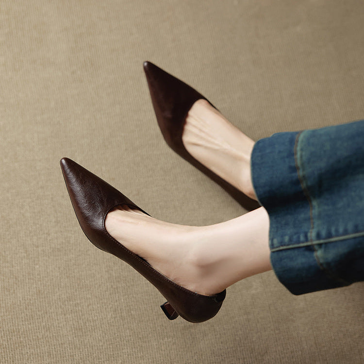 Authentic Leather Heels Aeris