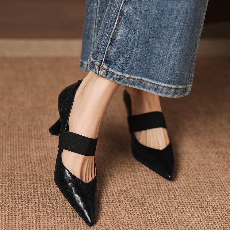 Authentic Leather Heels Cyra