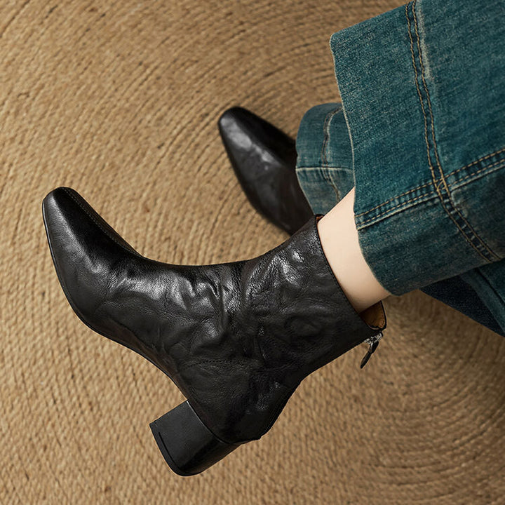 Authentic Leather Estel Ankle Boots