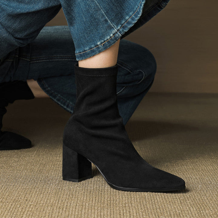 Authentic Suede Leather Ankle Boots