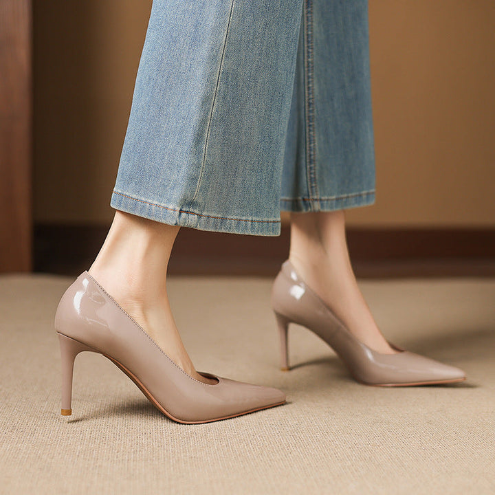 Authentic Leather Stiletto Heels Evron