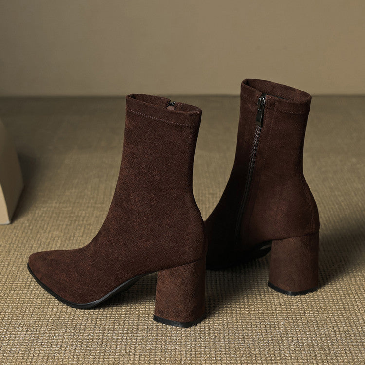 Authentic Suede Leather Ankle Boots