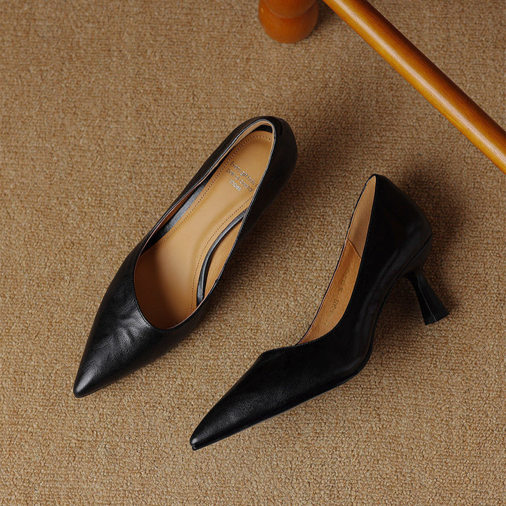 Elora Authentic Leather Heels