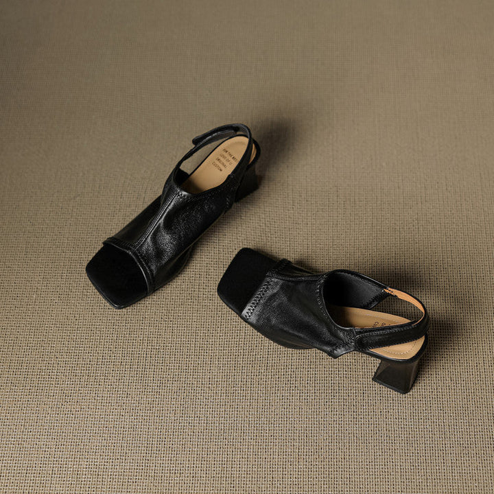 Authentic Leather Heels Velra