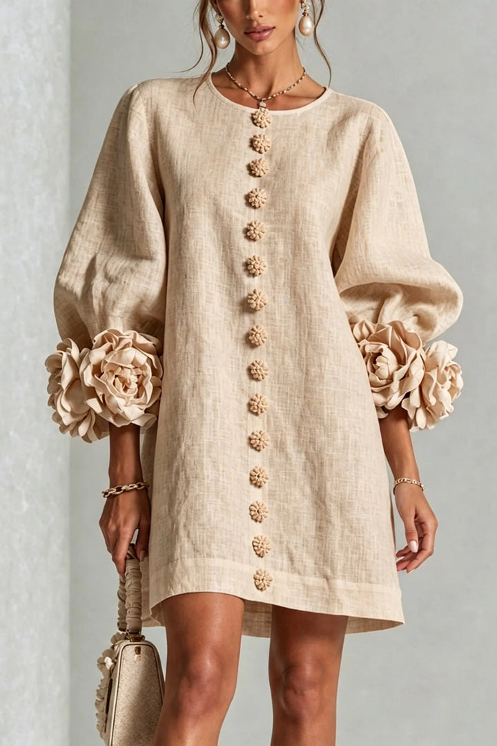 Kiara | Floral Balloon Sleeve Dress