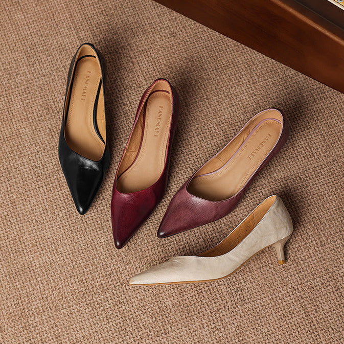 Authentic Leather Heels Relle