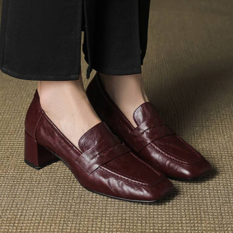 Authentic Leather Heels Sora
