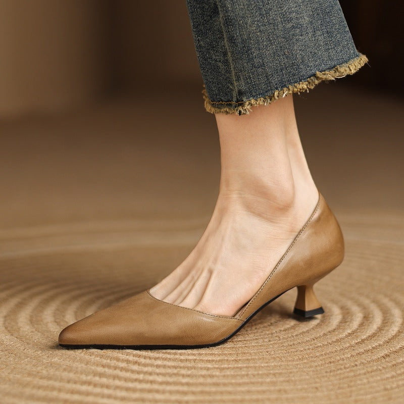 Authentic Leather Kitten Heels Carlen