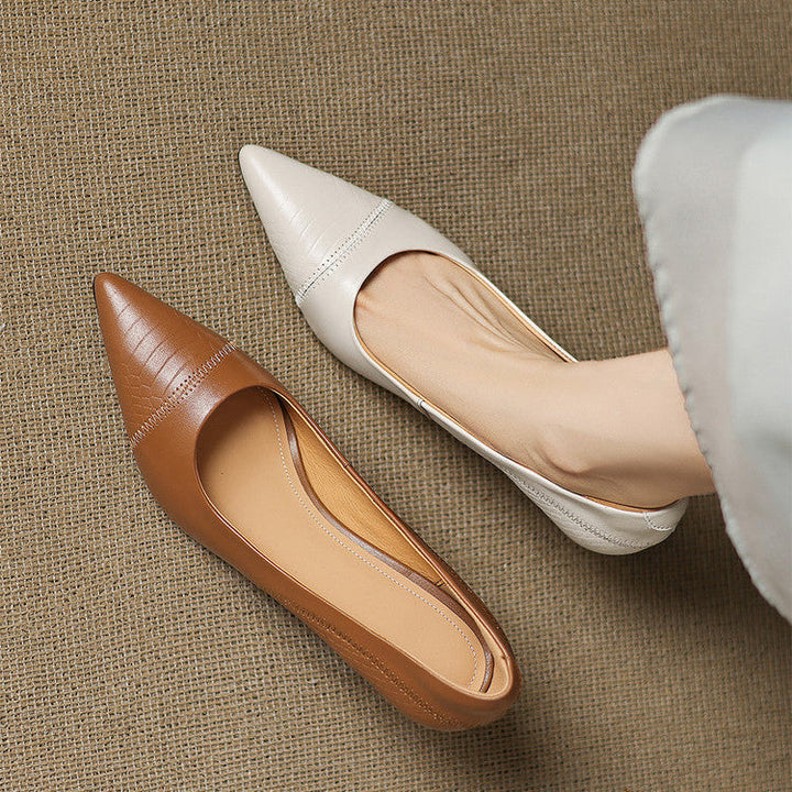 Elyra Authentic Leather Court Shoes
