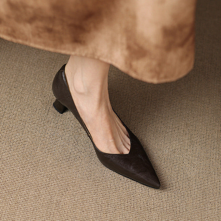 Authentic Leather Heels Veler