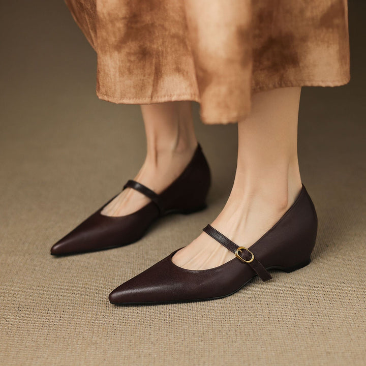 Delia Leather Heels