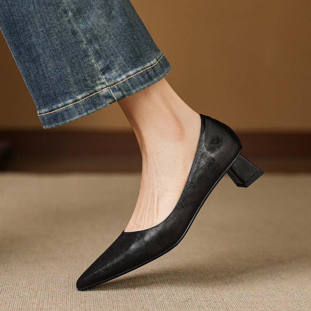 Genuine Leather Court Shoes Kregia
