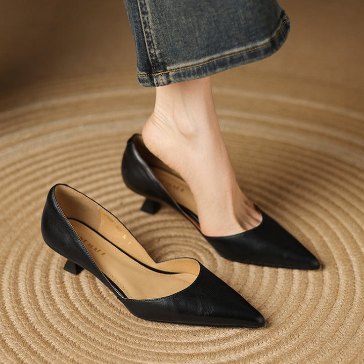 Authentic Leather Kitten Heels Carlen