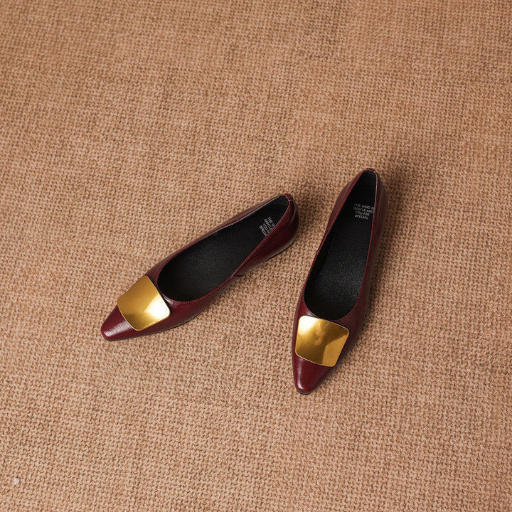 Relia Genuine Leather Flats