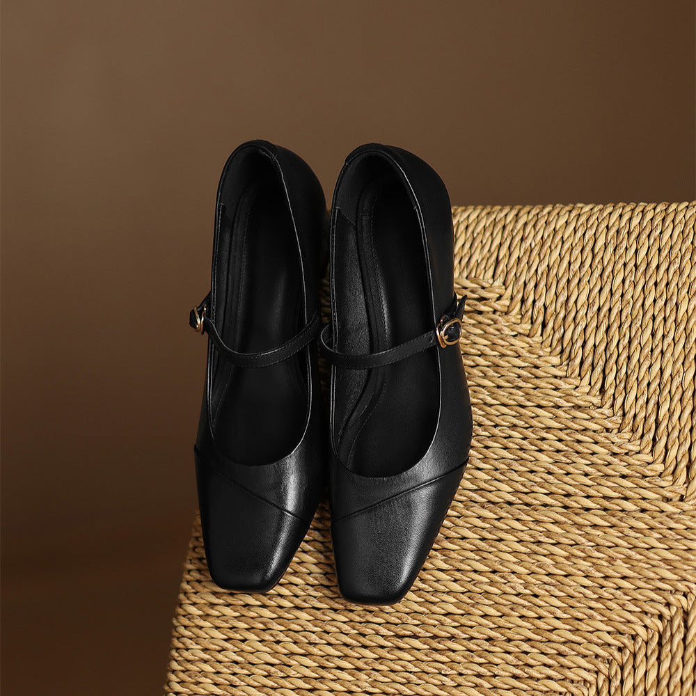 Clarette Authentic Leather Heels