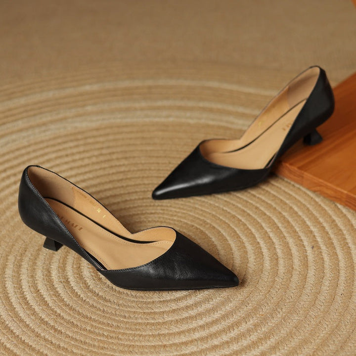 Authentic Leather Kitten Heels Carlen