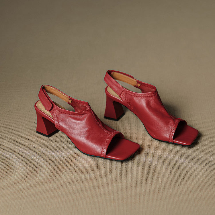 Authentic Leather Heels Velra