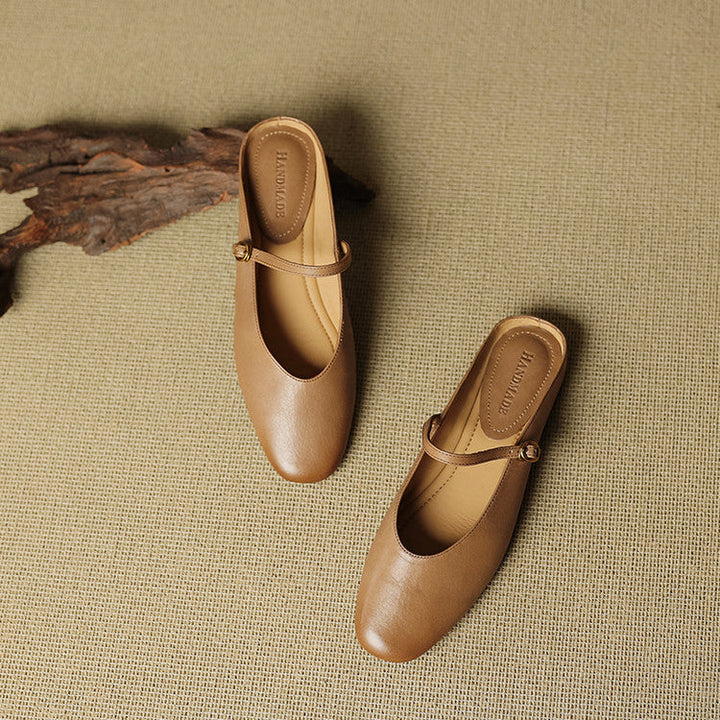 Lora Genuine Leather Mules