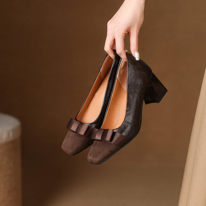 Blue Block Heels