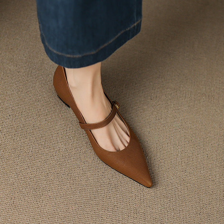 Delia Leather Heels