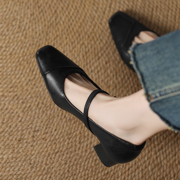 Clarette Authentic Leather Heels
