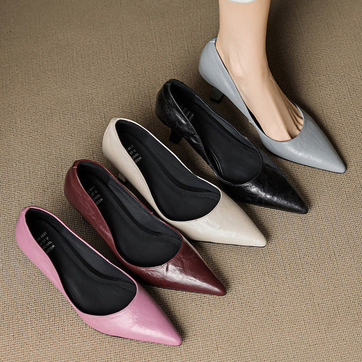 Authentic Leather Heels Viora