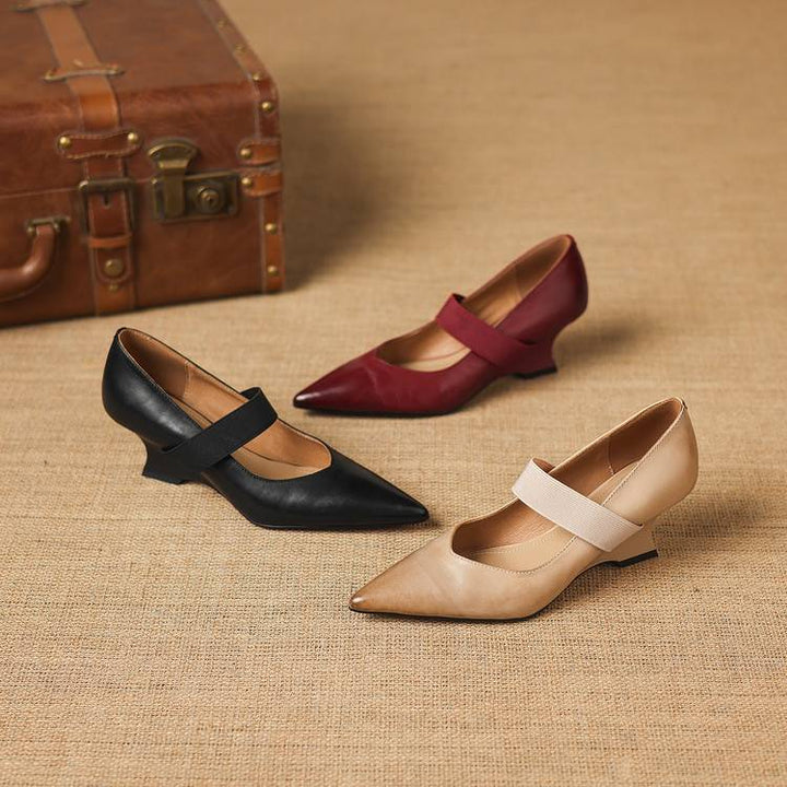 Authentic Leather Heels Tiera