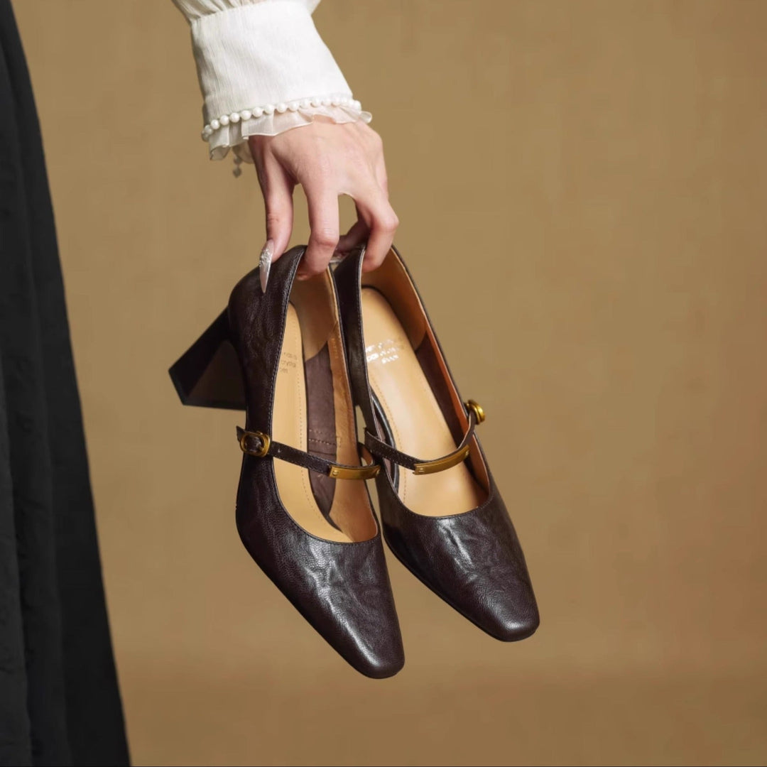 Authentic Leather Heels Auria
