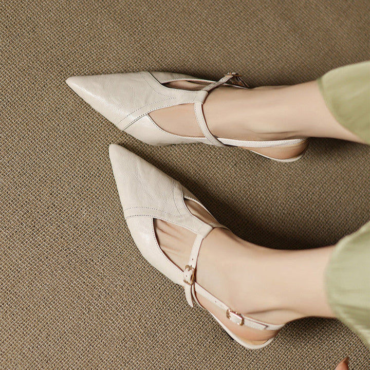 Black Heels Made of Genuine Leather
