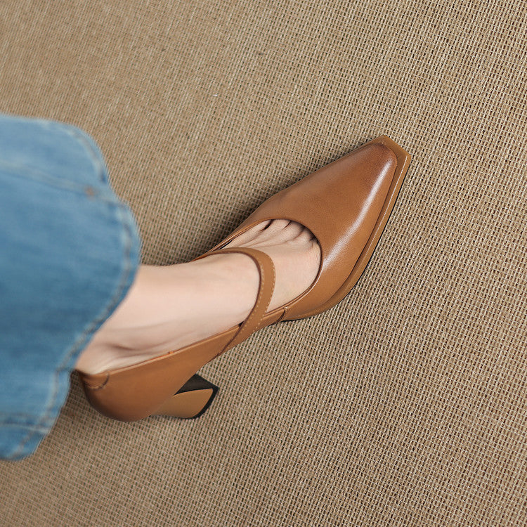 Claya Authentic Leather Heels