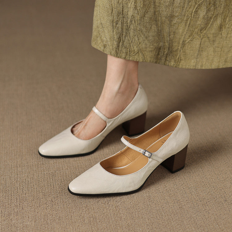 Authentic Leather Heels Veria