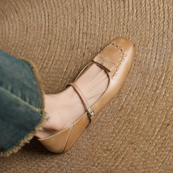 Leva Genuine Leather Flats