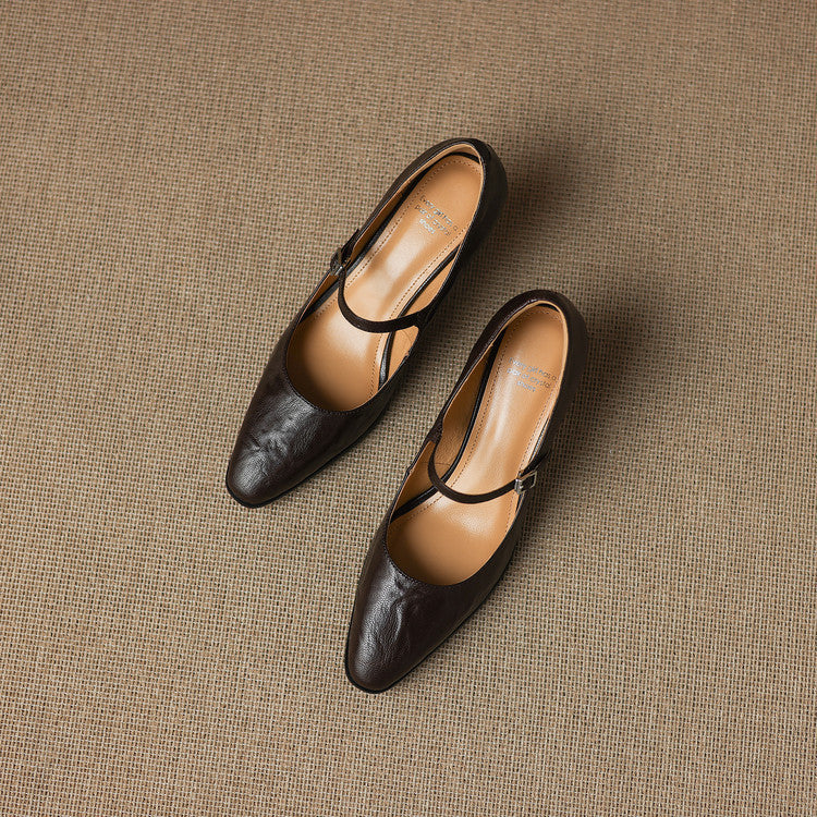 Authentic Leather Heels Veria