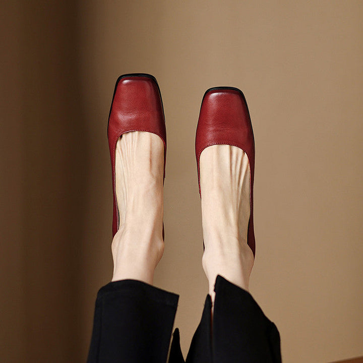 Authentic Leather Heels Arlix