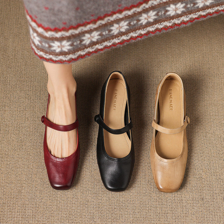 Emel Genuine Leather Flats