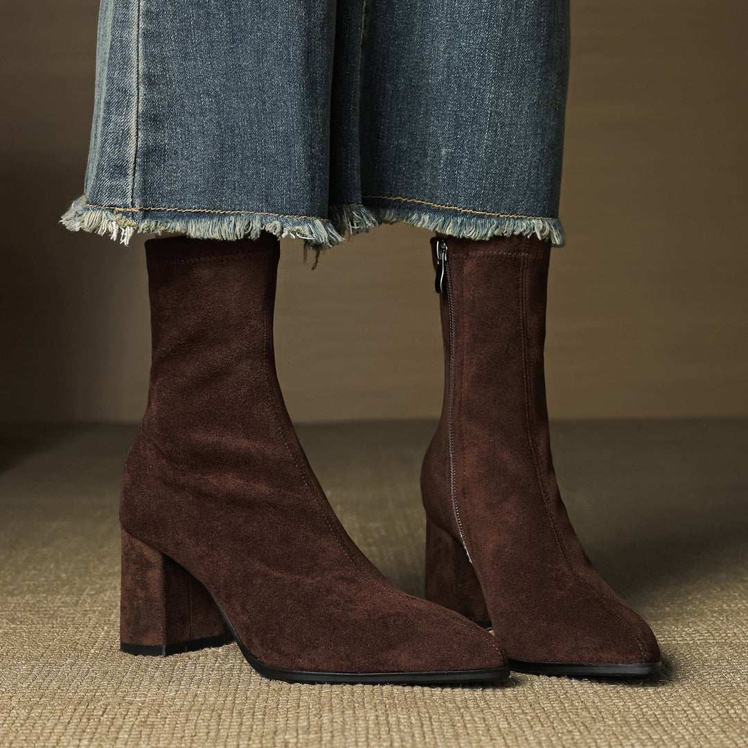 Authentic Suede Leather Ankle Boots