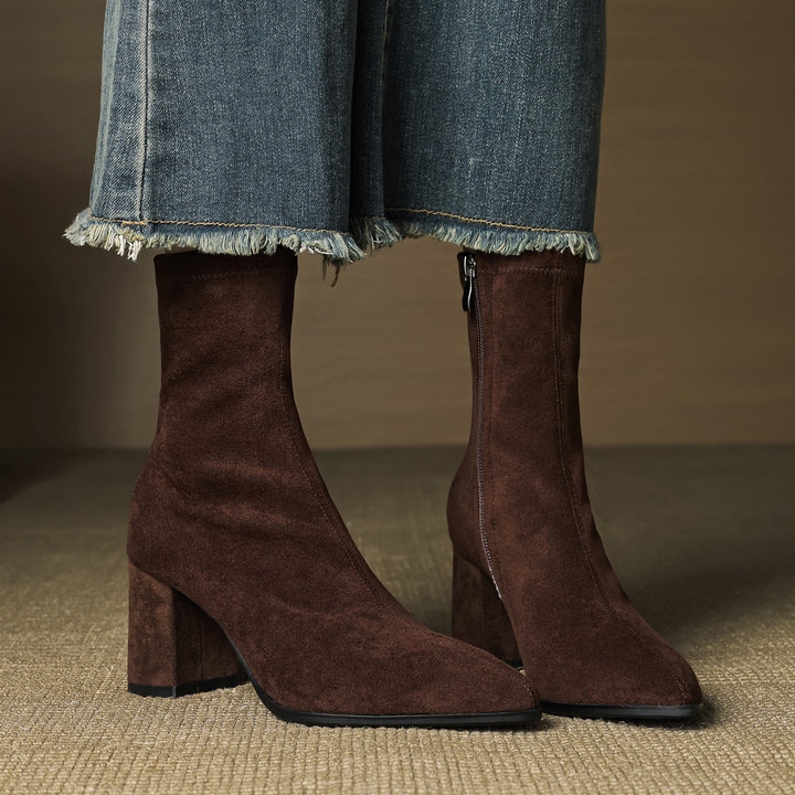 Authentic Suede Leather Ankle Boots