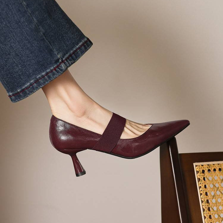 Authentic Leather Heels Cyra