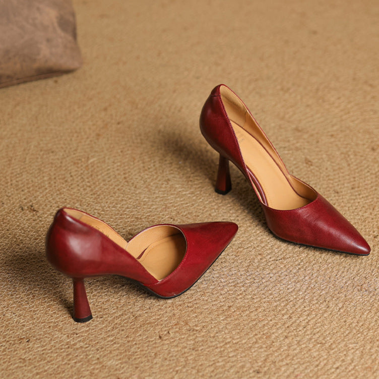 Authentic Leather Heels Liana