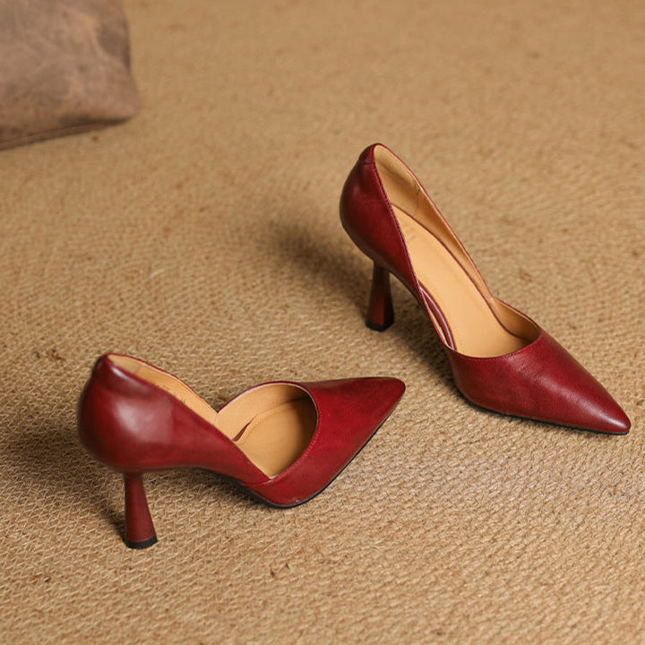 Authentic Leather Heels Liana