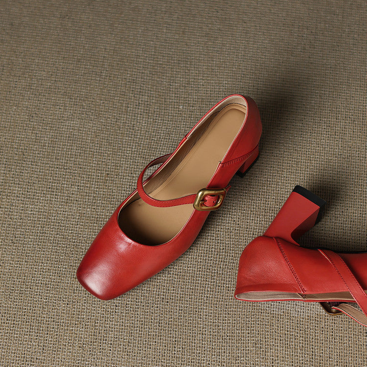 Genuine Leather Kelly Heels