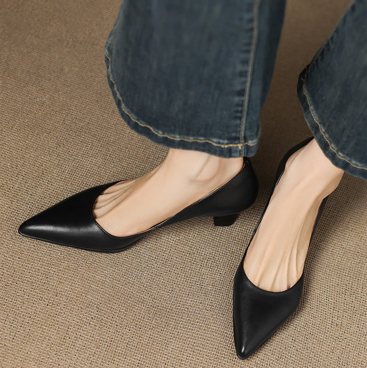 Authentic Leather Heels Elyia