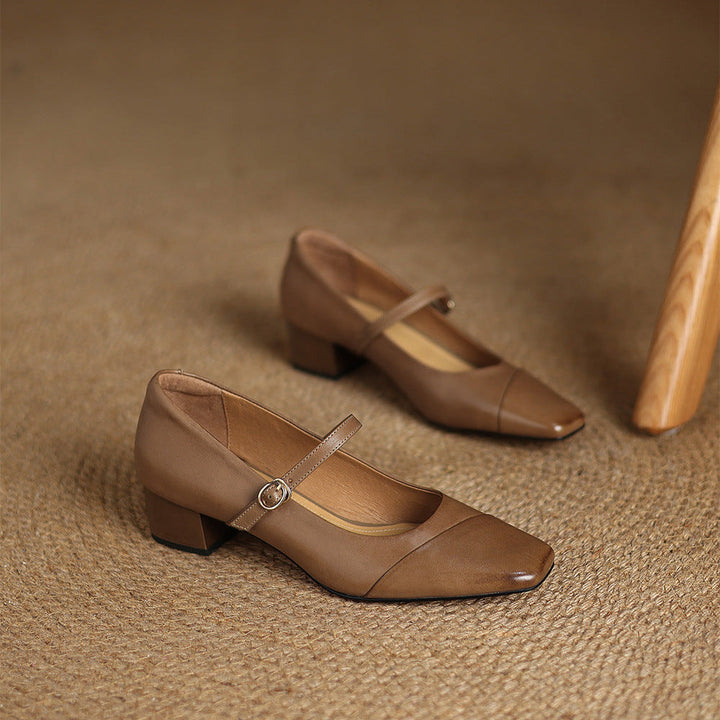 Clarette Authentic Leather Heels