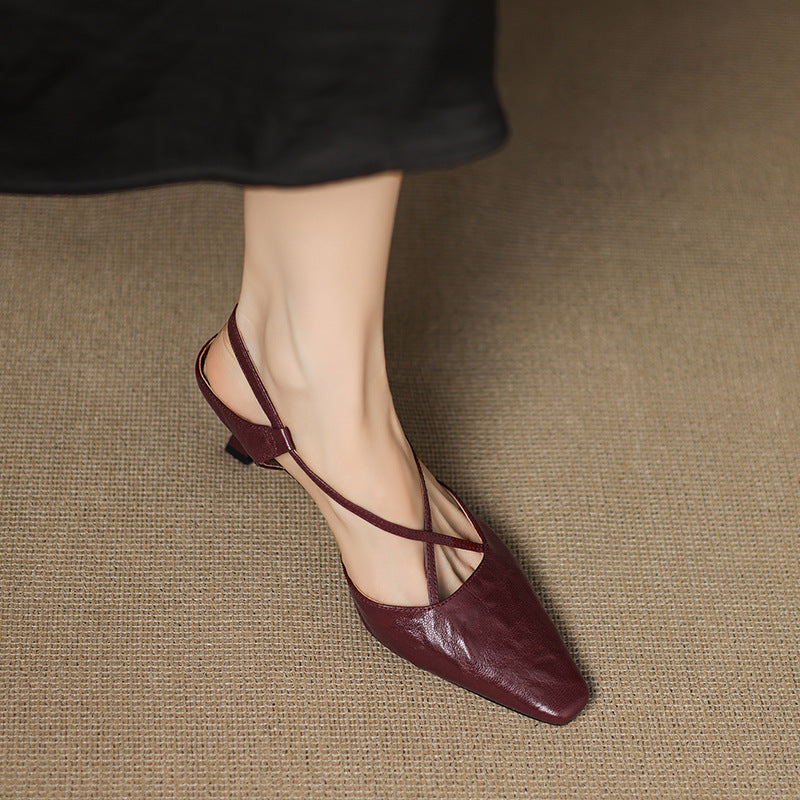 Authentic Leather Heels Velta